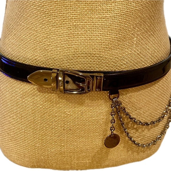 GUCCI fabulous pattern leather with silver plated hardware, 35” long, dust bag - Picture 14 of 16